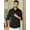 Black, variant on Wrinkle Free Shirts Men Untucked Shirts Long Sleeve Button Down Shirts Lightweight
