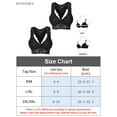 thumbnail image 2 of BadPiggies 2-Pack Women Plus Size Vest Crop Wire Free Bra Lace Lingerie Sexy V-Neck Underwear (2XL/3XL, Black), 2 of 7