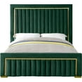 thumbnail image 3 of Meridian Furniture Dolce Solid Wood and Velvet Queen Bed in Green, 3 of 5