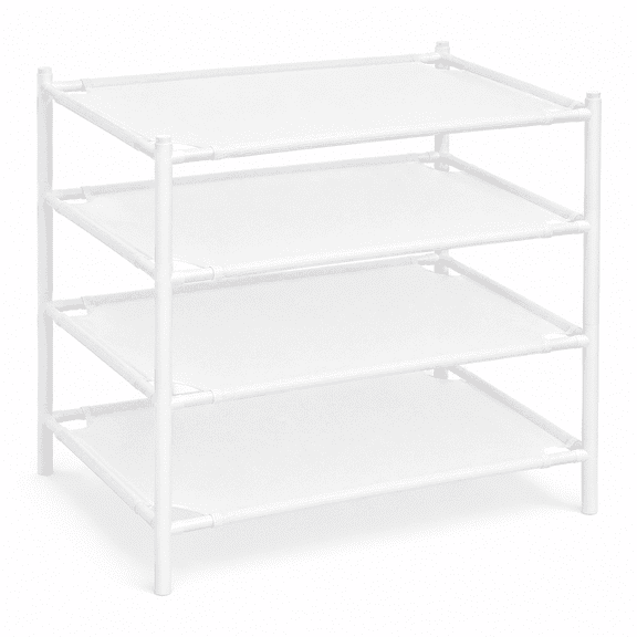 PLERISE Stackable Mesh Sweater Drying Rack 4-Pack, Lay Flat for Delicates, Portable Indoor/Outdoor, White