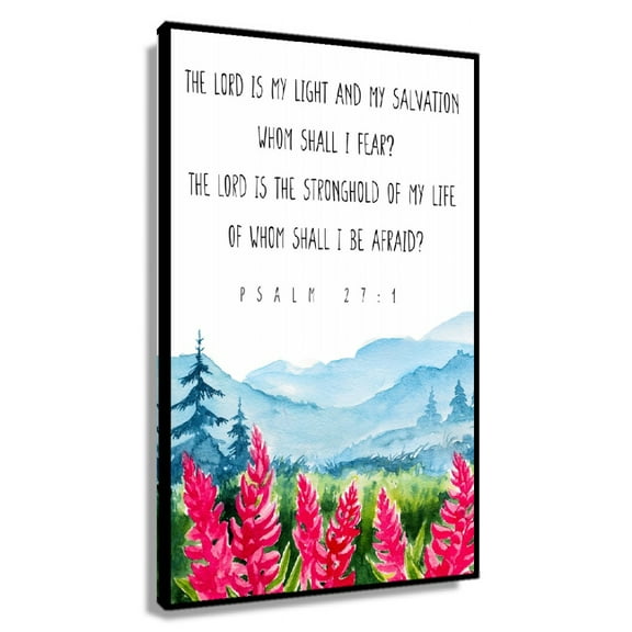 Psalm 27 1 Poster Decoration Art Print Giclee Fine Art Canvas Living Room Modern Pictures for Hallway Vertical Wall Hanging Kitchen Painting Panel