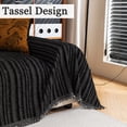 thumbnail image 4 of Jessy Home Sofa Cover Slipcover Couch Cover Protector Durable Multi-Function Furniture Cover for Dogs Cats Home Decor 71"x 134"Black, 4 of 8