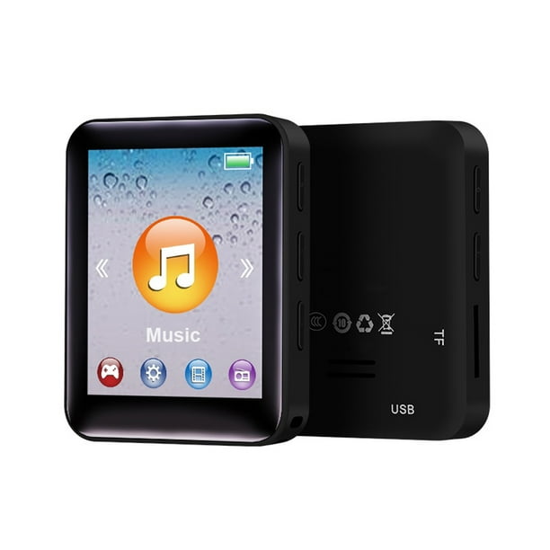 Mini MP3 Portátil de 1,77 pulgadas HiFi TF Tarjeta de reproducción de video Lectura de lectura Grabación de sonido Grabación rápida MP4 Jogging Player Negro 16G Sweethay EL014445-18B