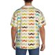 thumbnail image 3 of Fotbe Colorful Mustache Camisa Estampada de Manga Corta para Hombre, Casual de Verano, Estilo Playero, Sin Arrugas-Large, 3 of 5