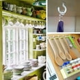thumbnail image 5 of Paquete de 70 ganchos pequeños para tazas, color blanco, para exteriores, para colgar luces de cadena, para patio, de madera, con tornillos, para colgar tazas de café en el techo, para uso en casa,, 5 of 5