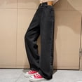 thumbnail image 6 of Clothes for Teen Girls Girl's Baggy Jeans Print Wide Leg High Waisted Loose Y2k Jeans Denim Pants, 6 of 8