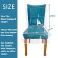 thumbnail image 4 of 6 Pack Plastic Chair Covers Clear Dining Room Chairs Cover Set Transparent Waterproof Seat Protector from Cat Scratch Dust Spill Pet Hair and Easy Clean, 4 of 7