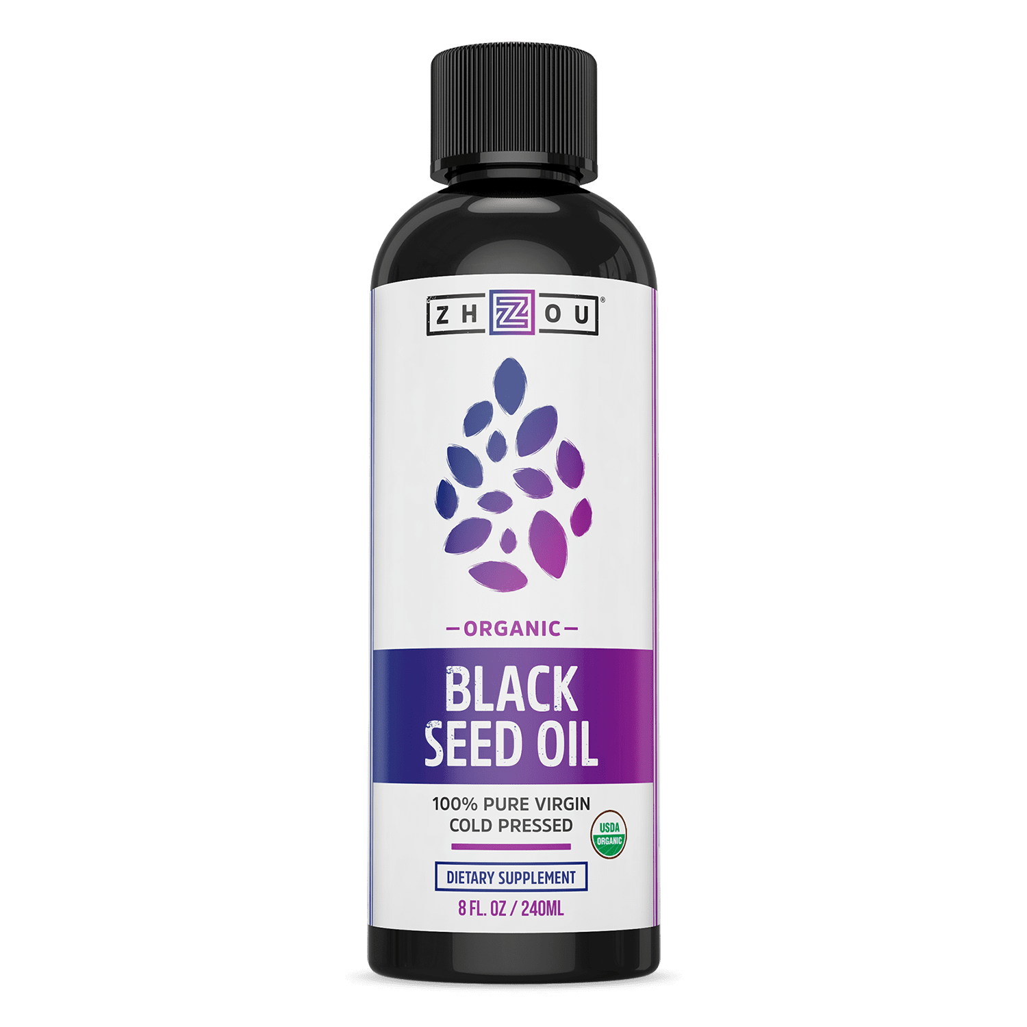 Zhou Nutrition Organic Black Seed Oil, 8 Fl Oz.
