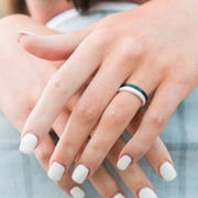 Enso Rings Halo Contour Elements Series Silicone Ring - 5 - Meteorite