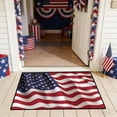 thumbnail image 7 of Tepsmf American Flag Area Rug 23.6x15.7, United States Rug USA Federations Stars Carpet, Geometric Stripes Non Slip Blue White and Red Decorative Rug for Bedroom, 7 of 7