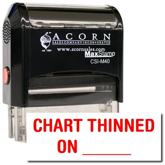 Large Self-Inking Chart Thinned On Stamp with Orange Ink