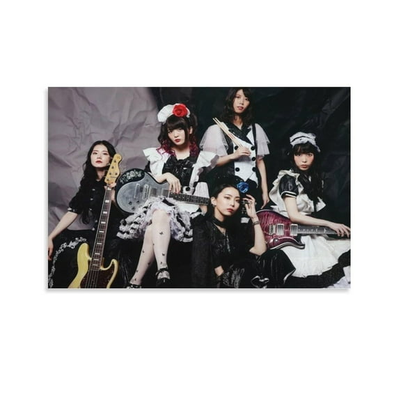 Portrait Band Maid Retro Cute And Fun Canvas Wall Art Posters For Room Aesthetic And Decor 1 Poster For Bedroom Living Room Bathroom Kitchen Office Decor