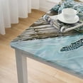 thumbnail image 4 of nygtbtfer Texture Elastic Edged Square Tablecloth, Wipe Clean Table Cloth, for Outdoor Picnic Camping and Indoor Kitchen Dining Party White, 4 of 7