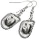 thumbnail image 3 of 1 Pair Dangle Cowboy Cowgirl Cap Earrings Stylish Mini Western Hat Earrings Ear Jewelry, 3 of 4