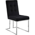 thumbnail image 3 of Pemberly Row Contemporary Velvet Dining Chair in Black (Set of 2), 3 of 7