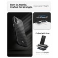 thumbnail image 2 of Funda Spigen Enzo Aramid T MagFit para iPhone 17, color negro y plateado, 2 of 7