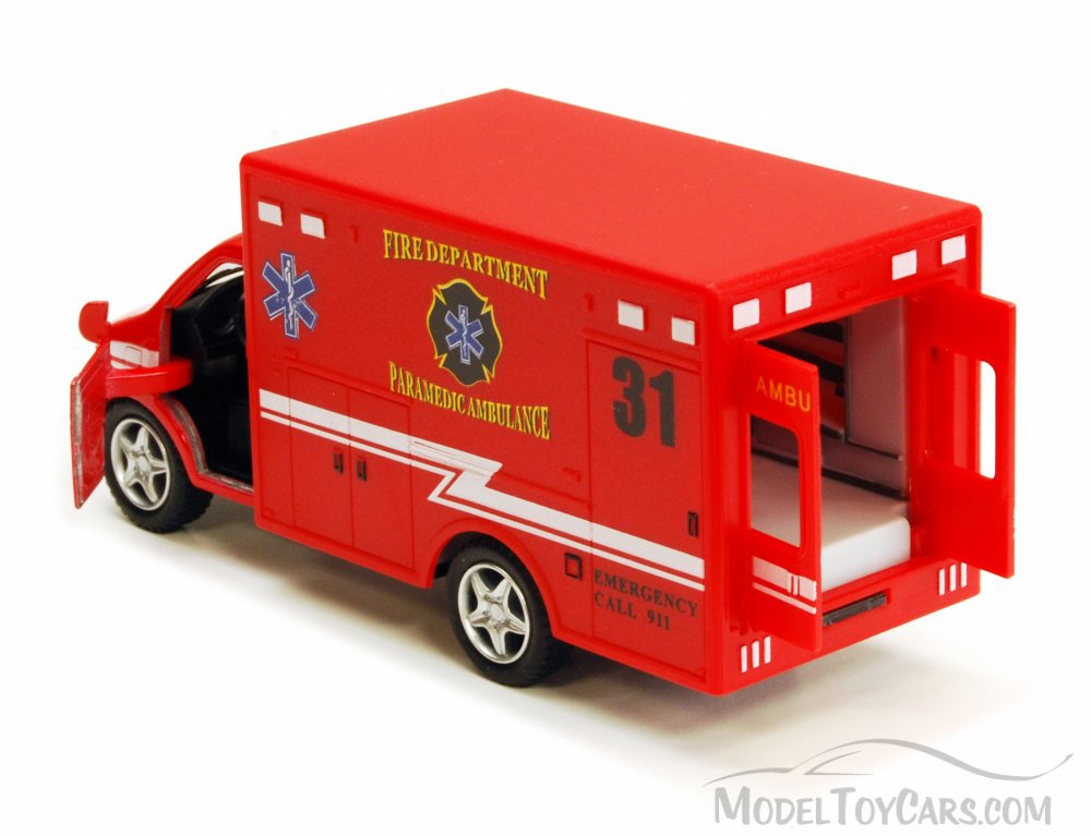 red ambulance toy