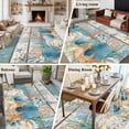 thumbnail image 5 of 5'x7' Area Rugs, Vintage Blue Coastal Indoor Outdoor Area Rug for Living Room Bedroom, Summer Beach Starfish Shell Coral Nautical Washable Bathroom Rugs Kitchen Floor Carpet Mats Home Decor Aesthetic, 5 of 8