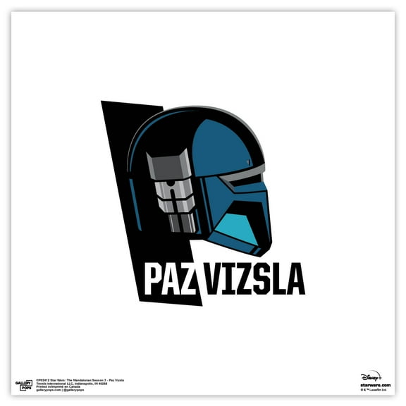 Gallery Pops Star Wars: The Mandalorian Season 3 - Paz Vizsla Wall Art, Unframed Version, 12" x 12"
