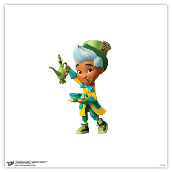 Gallery Pops Disney Alice's Wonderland Bakery - Hattie Wall Art, Unframed Version, 12" x 12"