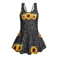 thumbnail image 4 of Tutolipy Sunflower Pattern Girls One Piece Swimsuit with Skirt, Built in Shorts Girls Swimsuit, Easy Care for Swimming, Size 6-7 Years, 4 of 8