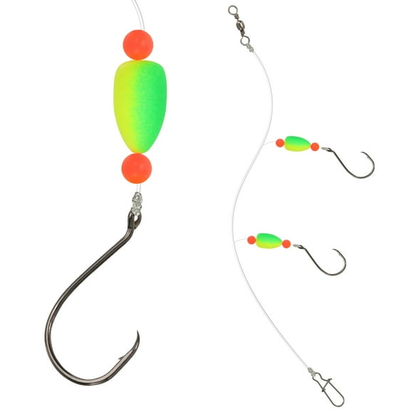 Uxcell Fishing Floats, 39 Inch Popping Floats Slip Bobbers Popping Corks Float Weighted Bobbers Fishing Tackle (4 Pack, Green Yellow)