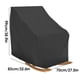 thumbnail image 5 of Cubierta de silla de mecedora impermeable al aire libre Paño a prueba de polvo Paño recubierto de plata Parque infantil Sillas delanteras Cubiertas Cubiertas Accesorios Gris Negro Noticed HA010211-02B, 5 of 6