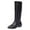 Black, variant on Rokment Women's Wide Calf Knee High Boots Fashion Casual Solid Leather Pointed Toe Chunky Low Heel Mid Calf Motorcycle Riding Tall Boots Fall Winter Dress Boots Black Size 6.5