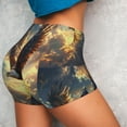 thumbnail image 2 of Sikiie Golden Sky Bald Eagle Print Workout Shorts Women Scrunch Butt Gym Shorts Seamless High Waist Tummy Control Yoga Biker Athletic Shorts, 2 of 5