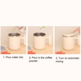 thumbnail image 3 of URTERYSER 400ml Automatic Stirring Coffee Cup Stainless Steels Mixing Cup Mug for Office/Kitchen/Travel Easy to Use Orange, 3 of 9