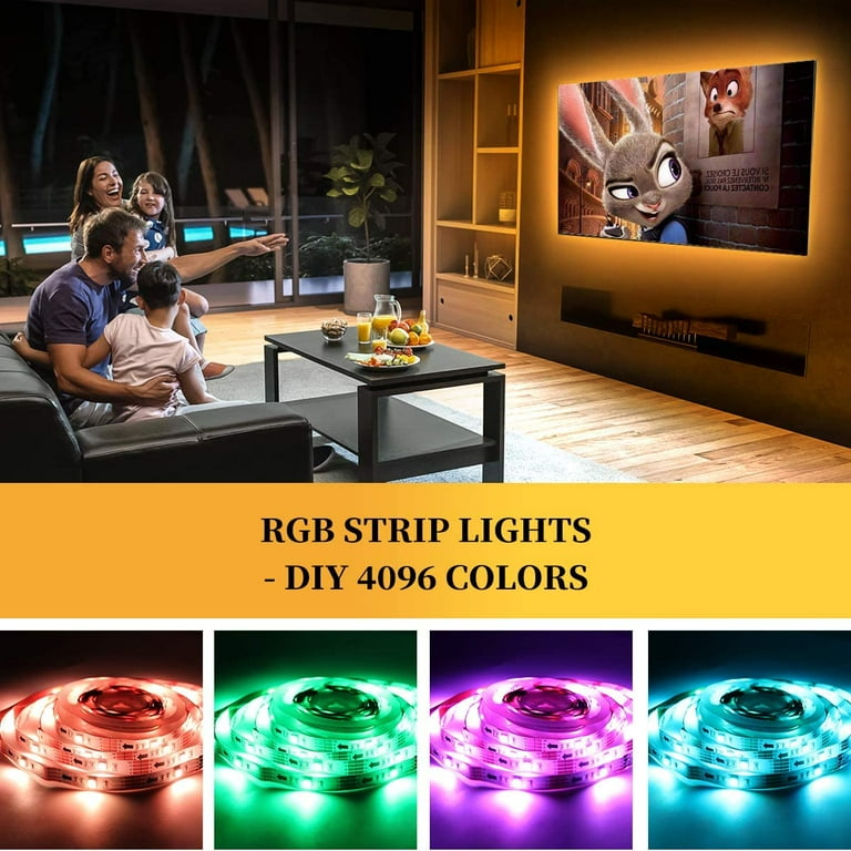 Bason 6.56ft TV LED Light Strips 32 58in Remote Manual TV Lights