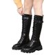 thumbnail image 4 of Botas de cuero con plataforma de otoño para mujer, botas de talla grande con suela gruesa y cordones con cierre de cremallera a la moda Wmkox8yii sa2223, 4 of 7