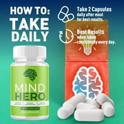 Mind Hero Advanced Formula Brain Support Pills Maximum Strength Supplement MindHero 180 Capsules