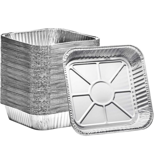 Displastible 8" Square Disposable Aluminum Cake Pans 20 Pack - Walmart.com