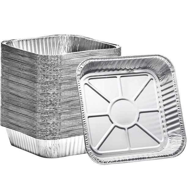 Displastible 8" Square Disposable Aluminum Cake Pans 20 Pack - Walmart.com