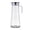 🥝 Clear_Hot#747, variant on Acrylic Striped Cold Water Kettle Pitcher PC Plastic with Stainless Steel Lid, Clear Brown Gray, Heat Resistant 1000ml 1200ml 1500ml for Iced Tea Juice
