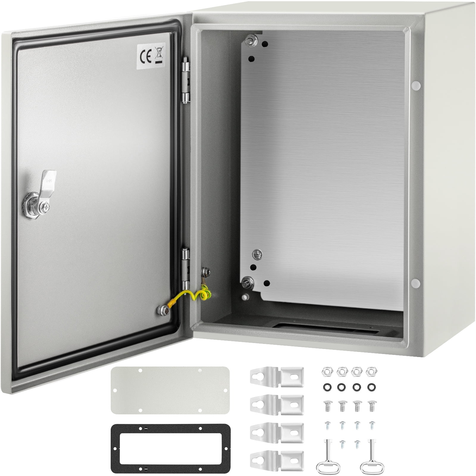 KFFKFF Steel Electrical Box SPT 16 x 12 x 8 in Carbon Steel Gray, 1 Count