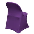 thumbnail image 3 of Your Chair Covers - Stretch Spandex Folding Chair Cover Purple, 3 of 6