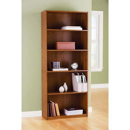Mainstays 5 Shelf Bookcase, Alder - Walmart.com Mainstays 5 Shelf Bookcase, Alder - Mainstays 5 Shelf Bookcase, Alder - Walmart.com