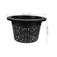 thumbnail image 2 of 2pcs Plastic Hydroponic Cups Planter Garden Mesh Net Pots with Slotted Design for Hydroponics Black, 2 of 8