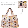 thumbnail image 5 of Wrapables Large & Small Foldable Tote Nylon Reusable Grocery Bags, Set of 2, Cuttie Animals, 5 of 5