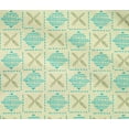 thumbnail image 4 of oneOone Cotton Flex Fabric Leaves & Geometric Block Printed Fabric 1 Yard 40 Inch Wide, 4 of 4
