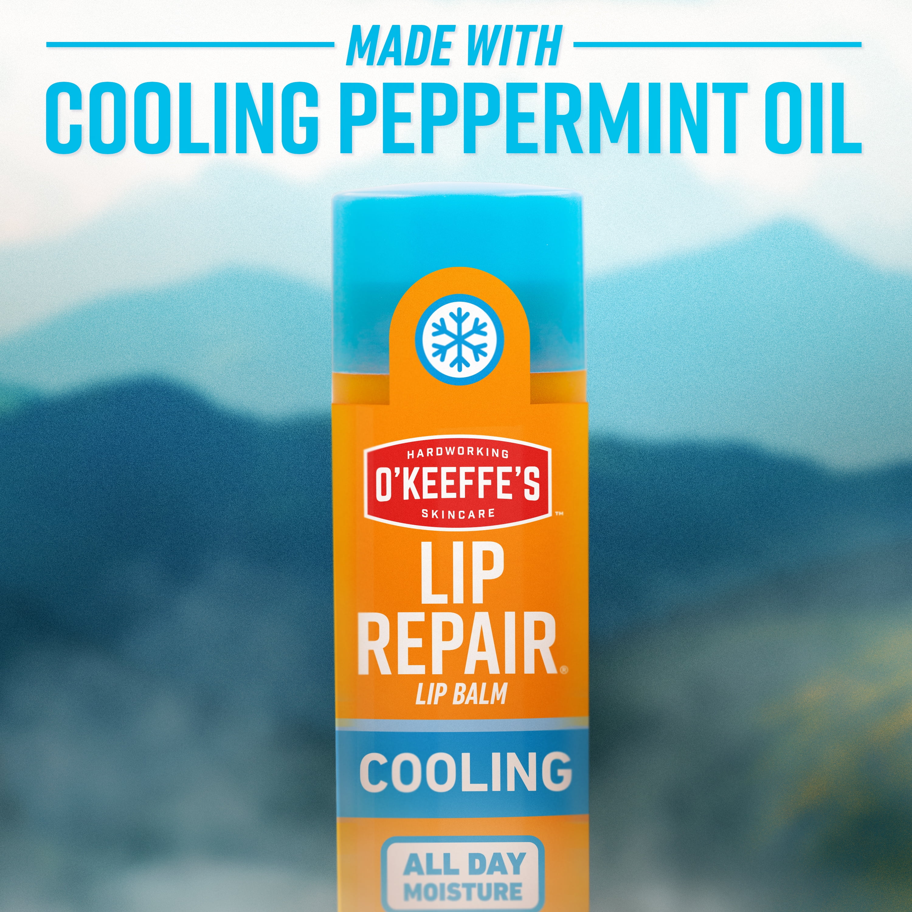 (2 pack) O'Keeffe's Cooling, Moisturizing & Long-Lasting Lip Repair, Clear Matte Lip Balm, 0.15oz Each, 2 Pack