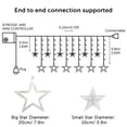 thumbnail image 2 of Star Curtain String Light - 12 Stars with 138 LED Star Lights, Wire Length 10Feet, Curtain String length 28Inch, 2 of 6
