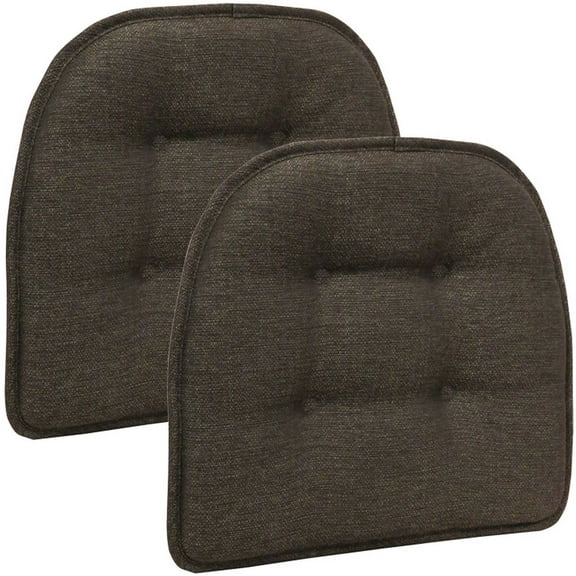 Gripper Non-Slip 15" x 16" Omega Tufted Chair Cushions, Set of 2
