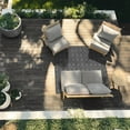thumbnail image 2 of Garland Rug Garden Trellis Polypropylene Cinder Gray Square Indoor/Outdoor Area Rug, 6' x 6', 2 of 7