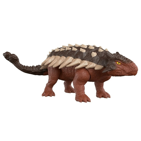 Jurassic World Roar Strikers Collectible Kids Ankylosaurus Action Figure, Multicolor, 10.24" x 6.69"
