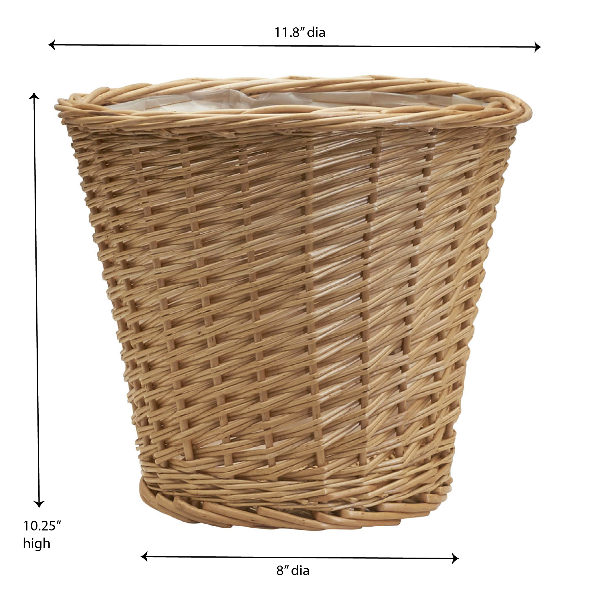 Household Essentials Medium Willow Waste Basket - image 2 of 5