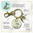 thumbnail image 5 of Baby Loss Memorial Gutsy Goodness Bronze Keychain For Mom God Has You In Arms Heart Miscarriage Jewel Gift, 5 of 7
