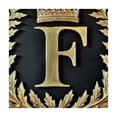 thumbnail image 4 of WYYP Crown Laurel Wreath Letter F Square Fitted Tablecloth 100% Polyester Fiber 46*46, 4 of 8